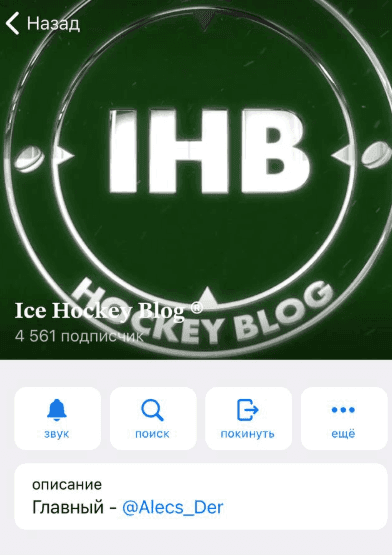 Телеграмм-канал ice hockey blog