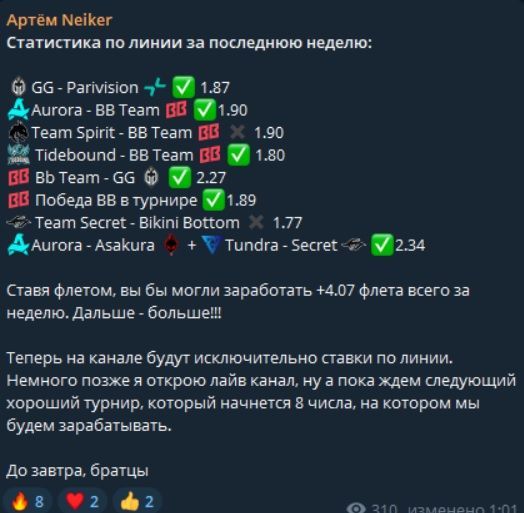 812 каппер телеграмм канал