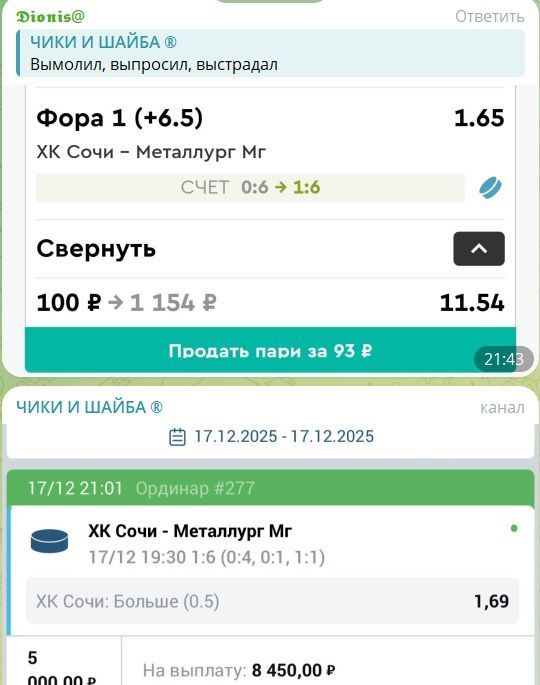 ЧИКИ И ШАЙБА ® каппер