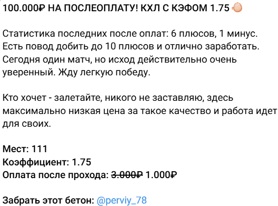 Телеграмм-канал Mednyy Vsadnik