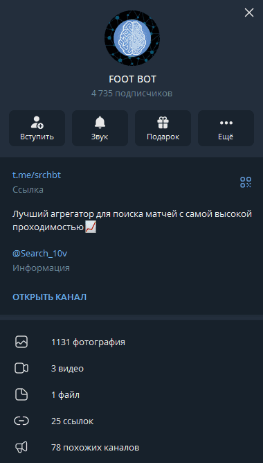 FOOT BOT телеграмм