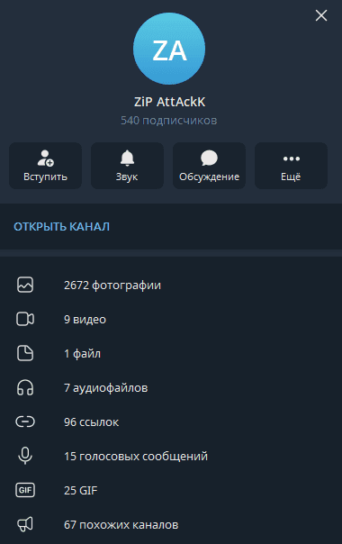 ZiP AttAckK телеграмм