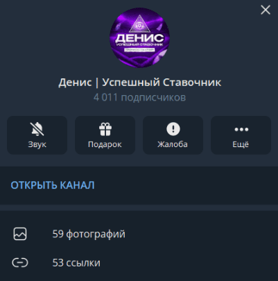Денис Успешный ставочник телеграмм